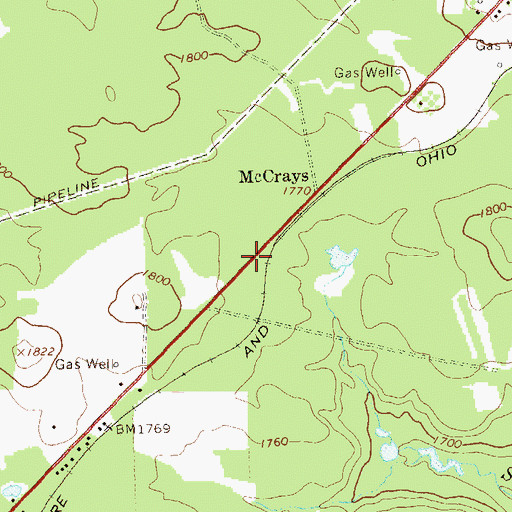 Topographic Map of Marienville District Ranger Station, PA