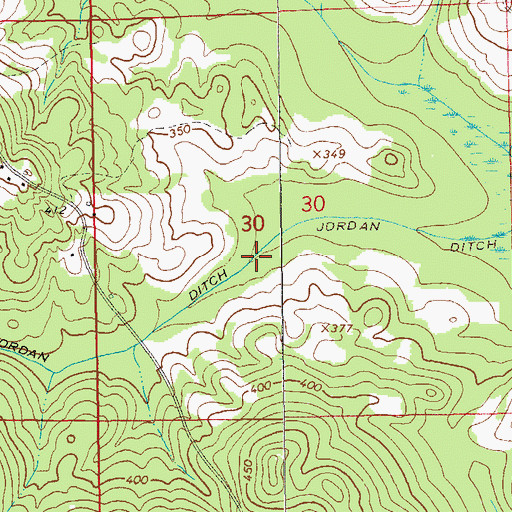 Topographic Map of Jordan Ditch, AL