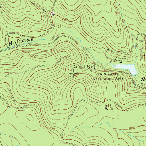 Topographic Map of Black Cherry Interpretive Trail, PA
