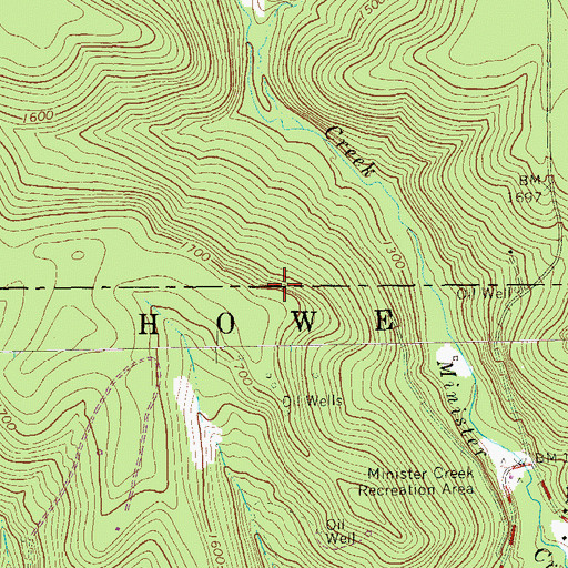 Topographic Map of Minister Valley Trail, PA