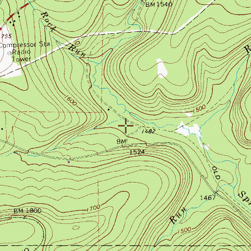 Topographic Map of Marienville Rod and Gun Club, PA