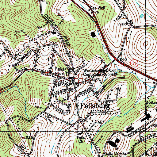 Topographic Map of Lebanon Elementary School, PA