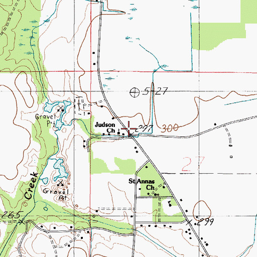 Topographic Map of Judson Church, AL
