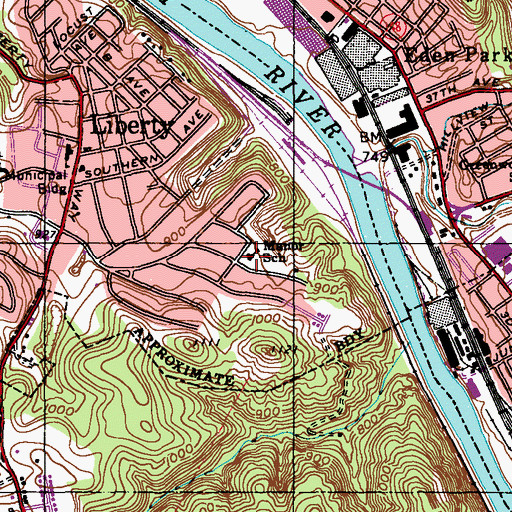 Topographic Map of South Allegheny Early Childhood Center, PA