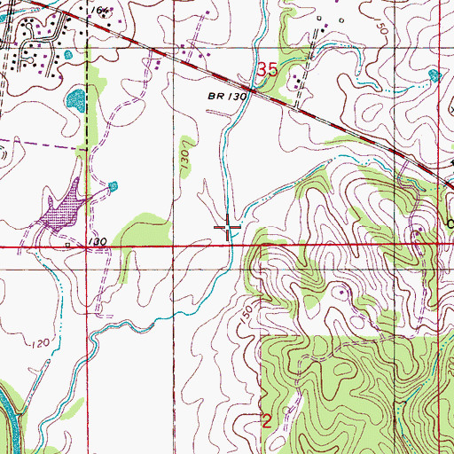 Topographic Map of Jug Branch, AL