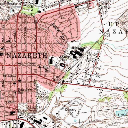 Topographic Map of Floyd R Shafer Elementary School, PA