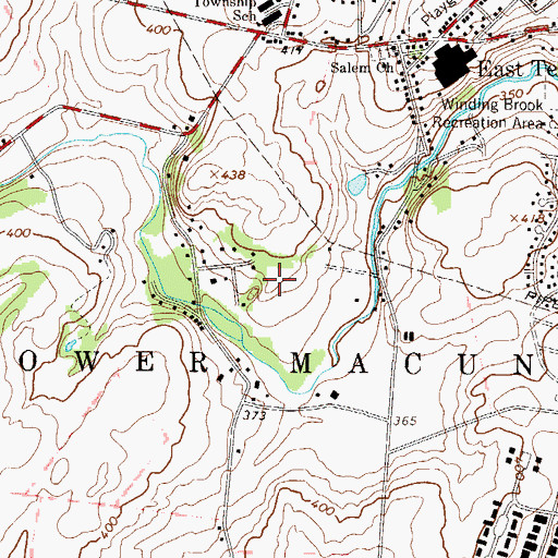 Topographic Map of Lower Macungie Township School, PA