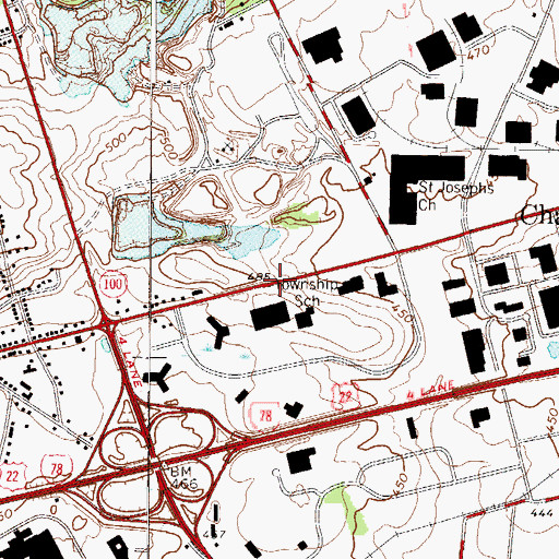 Topographic Map of East Fogelsville, PA