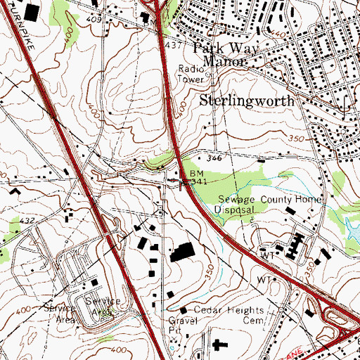 Topographic Map of Schantz Spring, PA