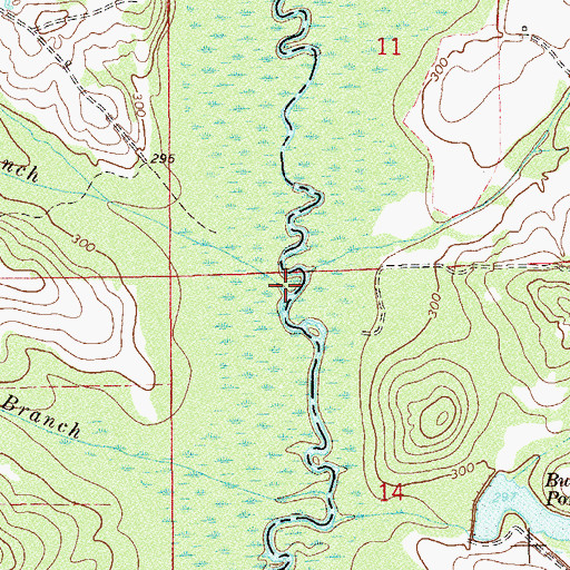 Topographic Map of Kaiser Branch, AL