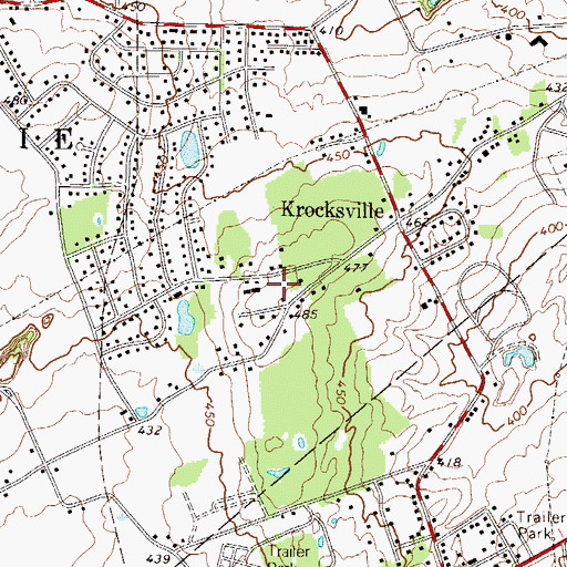 Topographic Map of Chapperal Ridge, PA