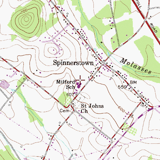 Topographic Map of Pfaff Elementary School, PA