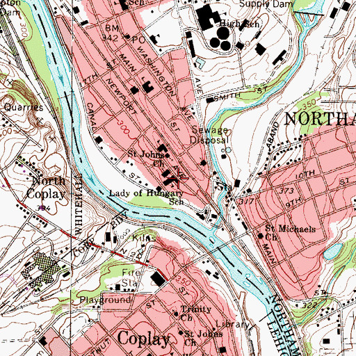 Topographic Map of Newport, PA