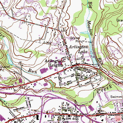 Topographic Map of Jamesway Plaza, PA