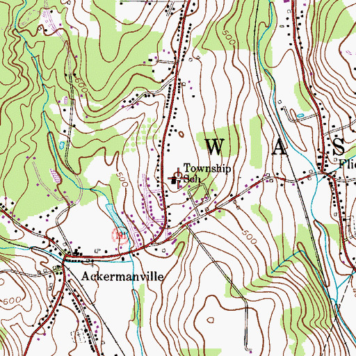 Topographic Map of Washington Township Elementary School, PA