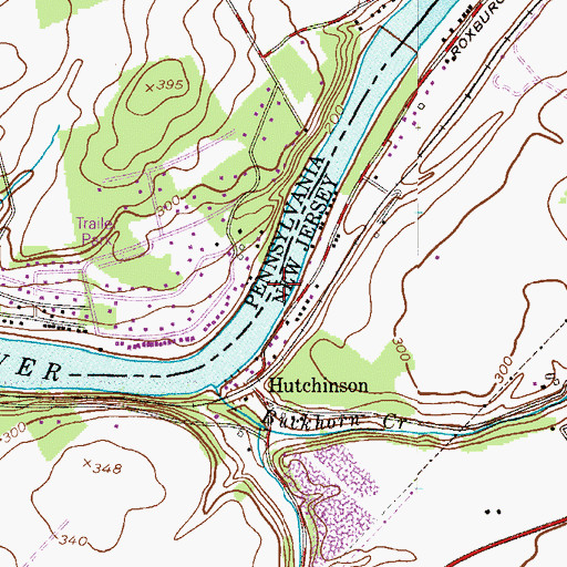 Topographic Map of Depuy Ferry (historical), PA