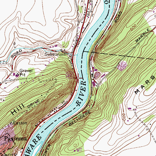 Topographic Map of Saint Anthonys Nose, PA