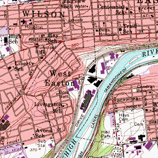 Topographic Map of Odenweldertown, PA