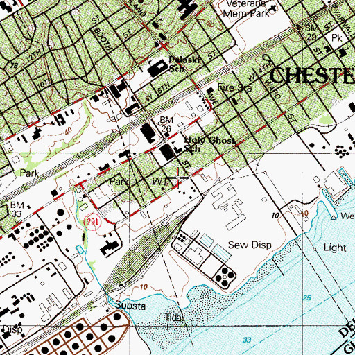 Topographic Map of Holy Ghost School, PA