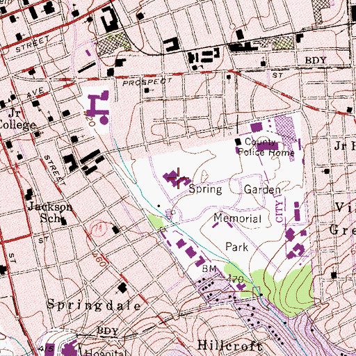 Topographic Map of York Catholic High School, PA