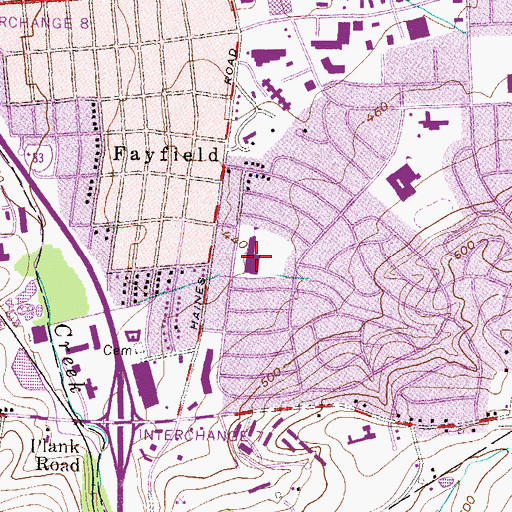 Topographic Map of East York Elementary School, PA