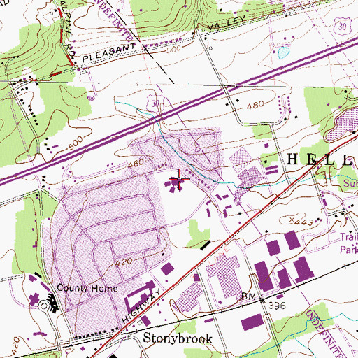 Topographic Map of Stony Brook Elementary School, PA