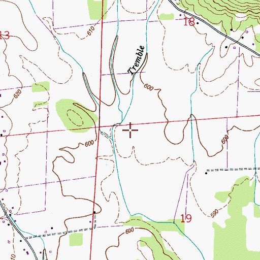 Topographic Map of Keel Hollow, AL