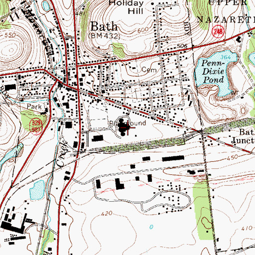 Topographic Map of George Bath Elementary School, PA