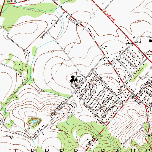 Topographic Map of Hopewell Elementary School, PA