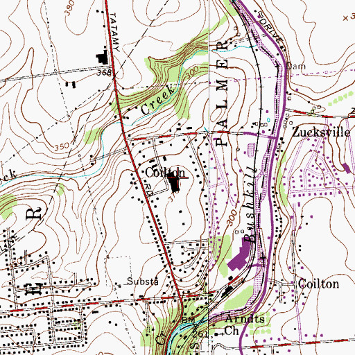 Topographic Map of Edward Tracy Elementary School, PA