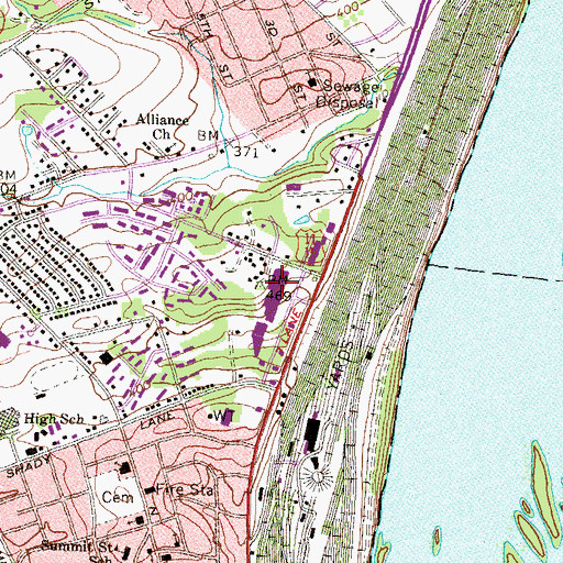Topographic Map of Summerdale Plaza, PA