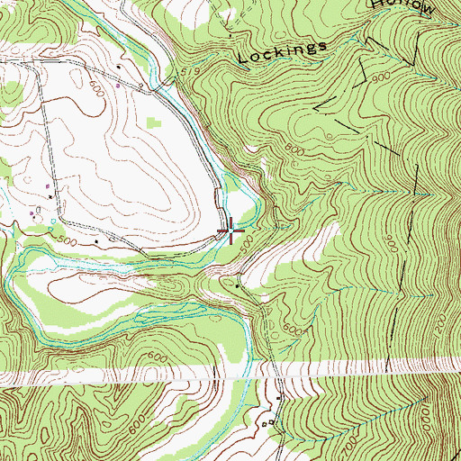 Topographic Map of Anthony Ford, PA