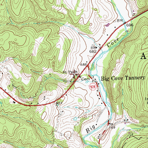 Topographic Map of Connor School, PA