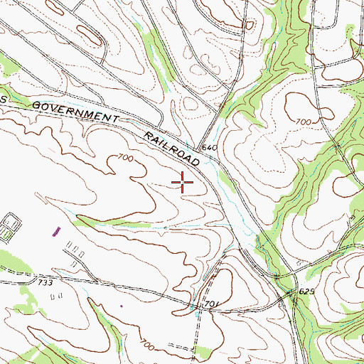 Topographic Map of Pleasant Hill School, PA