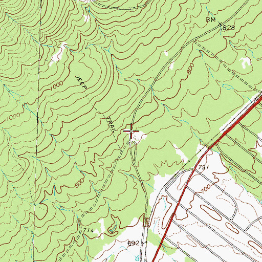 Topographic Map of Maple Grove, PA