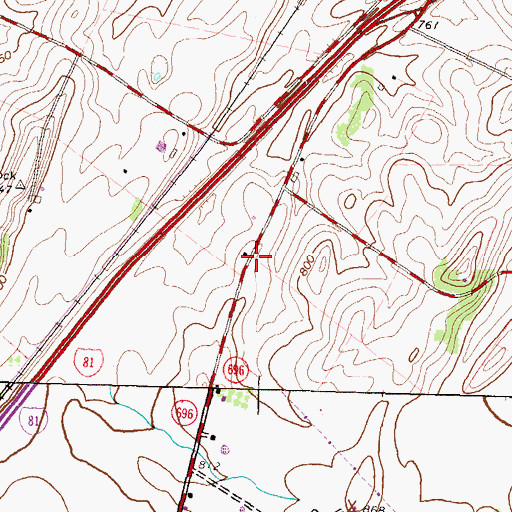 Topographic Map of Oakdale School, PA