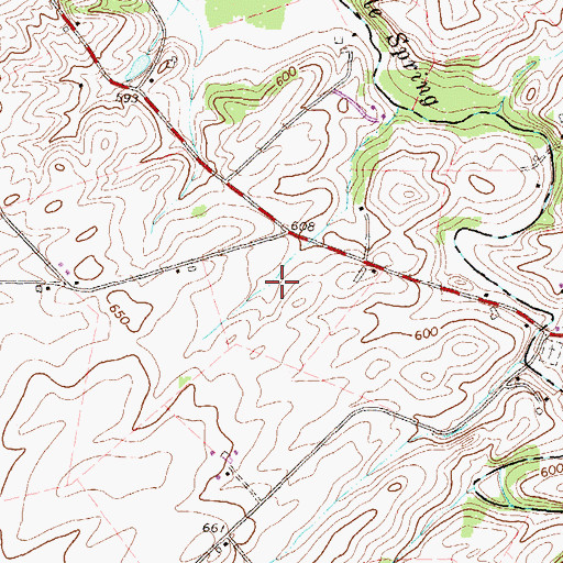 Topographic Map of Shady Grove School, PA
