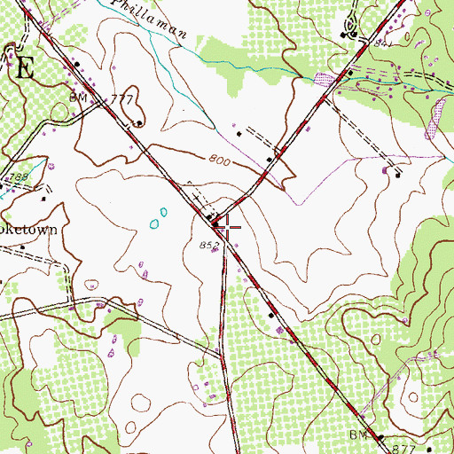 Topographic Map of Sharps School, PA