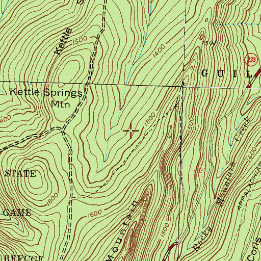 Topographic Map of State Game Refuge, PA