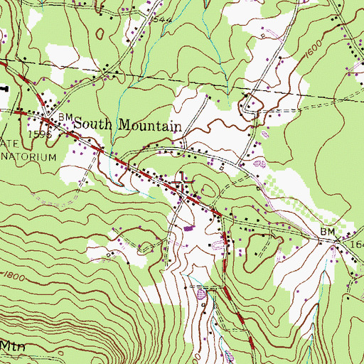 Topographic Map of New Baltimore School, PA