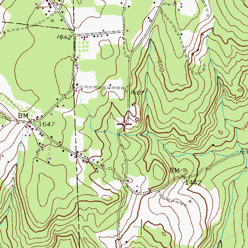 Topographic Map of Cold Springs School, PA