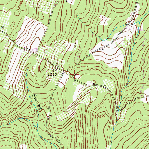 Topographic Map of Mount Pleasant School, PA