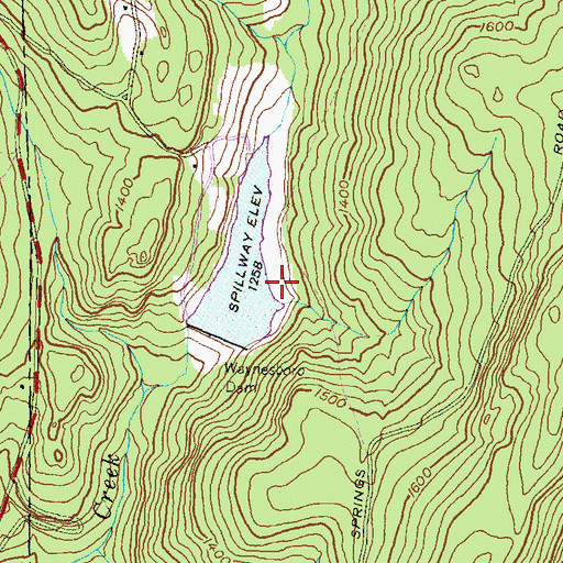 Topographic Map of Tartown (historical), PA