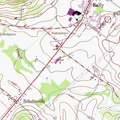 Topographic Map of Washington Township Elementary School, PA