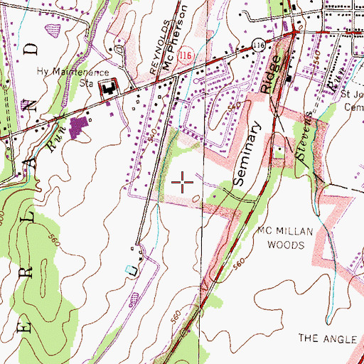 Topographic Map of Camp George H Sharp (historical), PA