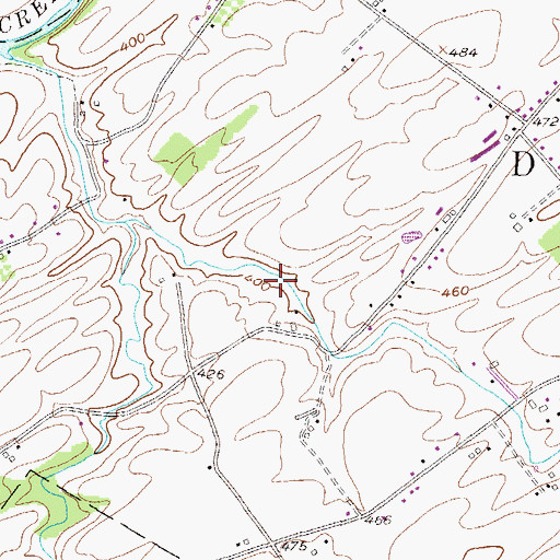 Topographic Map of Mackey Ford, PA