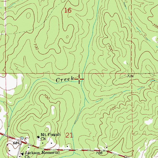 Topographic Map of Kellem Hill Creek, AL