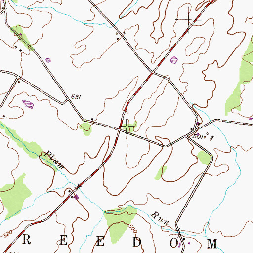 Topographic Map of McCleary School (historical), PA