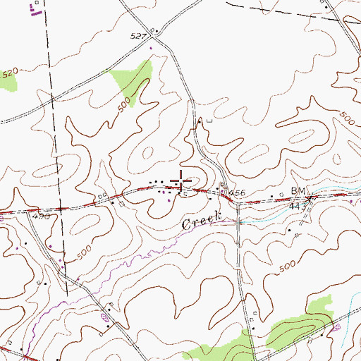 Topographic Map of Moul School, PA