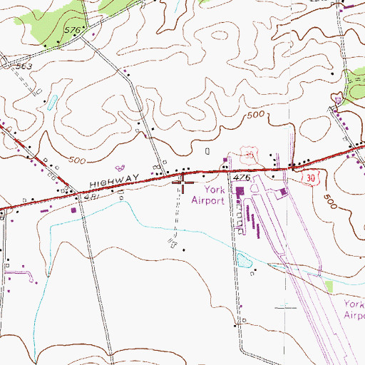Topographic Map of Pickings School (historical), PA